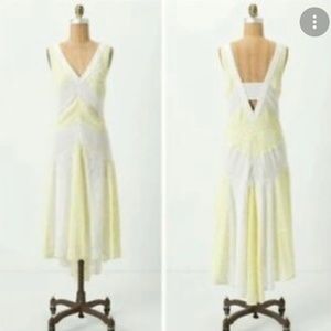 Anthropologie Leifnotes yellow dress